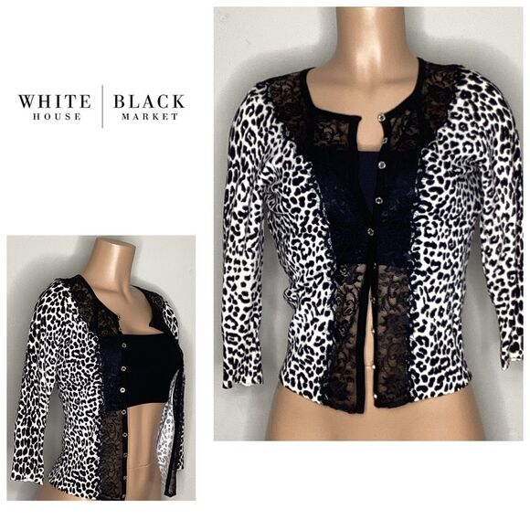 New. WHBM leopard sweater. Small. - Picture 1 of 7